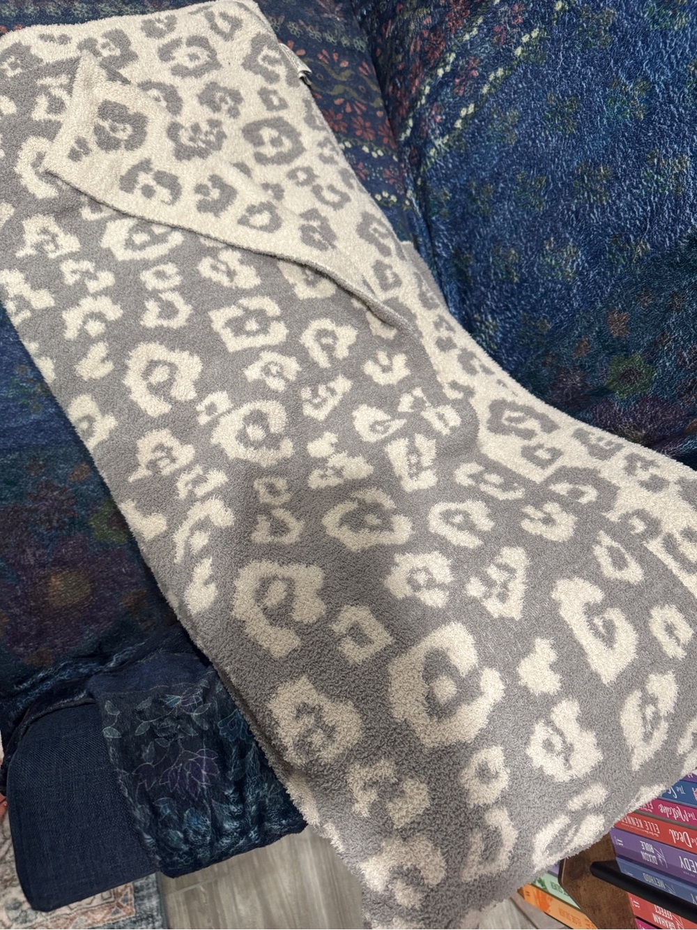 Catherines Gray & Cream Leopard Print Throw Blanket